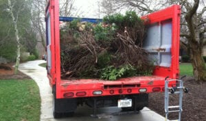 Fire Dawgs truck loaded after brush removal